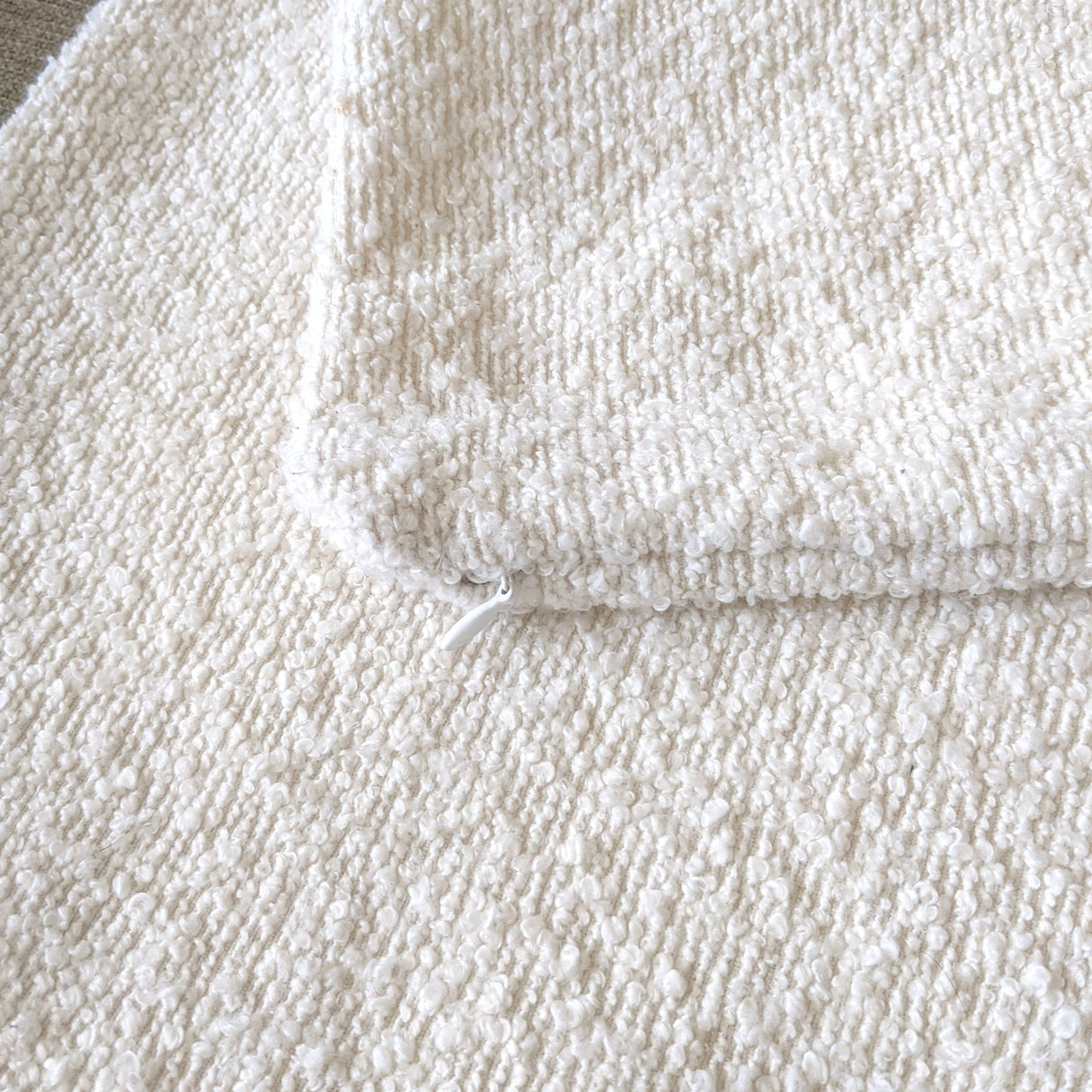 Natural White Bouclé Poäng Slipcovers – Compatible with IKEA Poäng Chair & Footstool