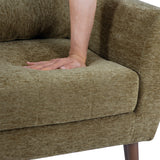 Modern Olive Green Chenille Accent Chair