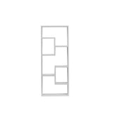 Bookshelf, Freestanding Wood Open Bookcase with 5 Cubes, with 2 keyhole hangers, Home Office Décor Rectangular Storage